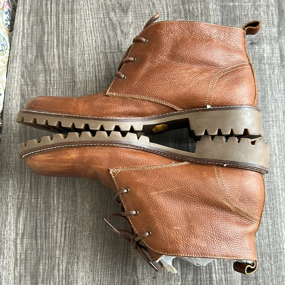 Banana‎ Republic Roderick Ortholite Leather Shearling-Lined Chukka Boots Brown 8